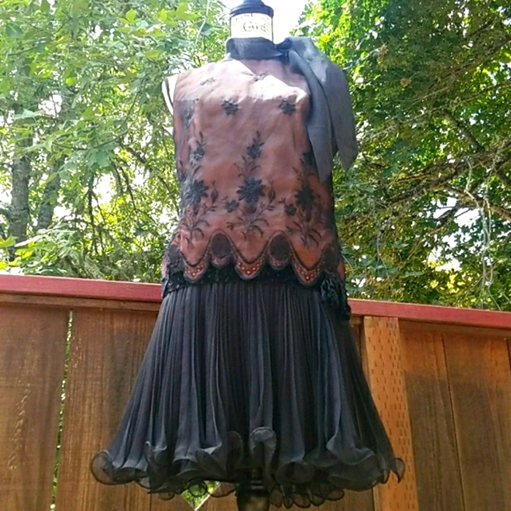 JACK BRYAN 1970 Vintage Kaufman Bros Chiffon Dress